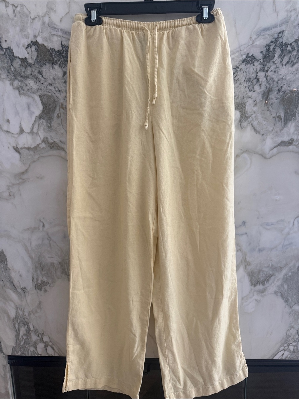 wild fable butter yellow wide leg linen pants